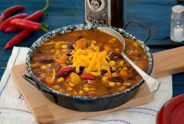 Mexikói chilis bab recept darálthússal
