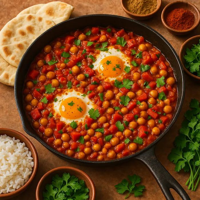 Chakchouka pois-chiches tomates aux épices du monde