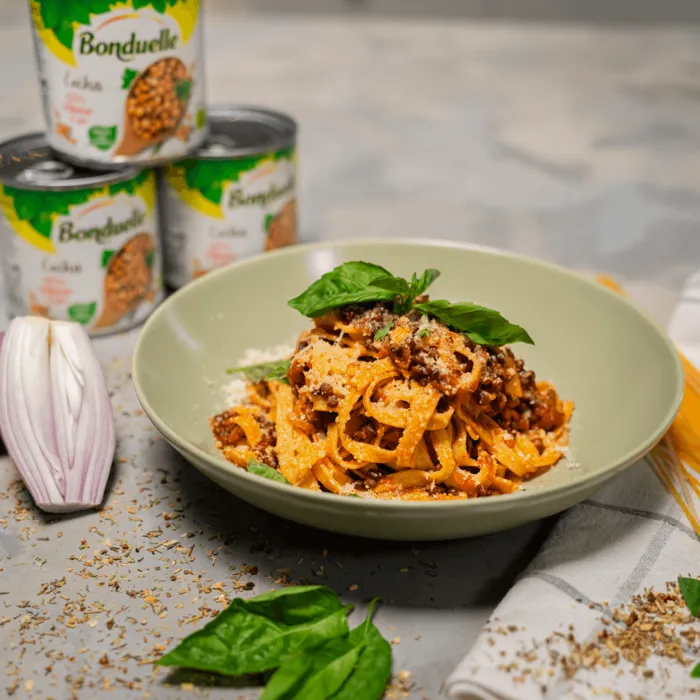 Boloňská omáčka s čočkou Bonduelle Vapeur