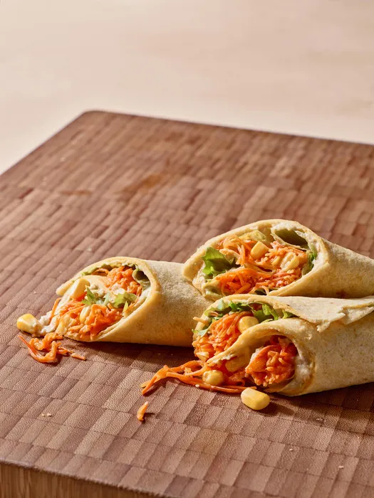 Wraps de maïs crudité & houmous