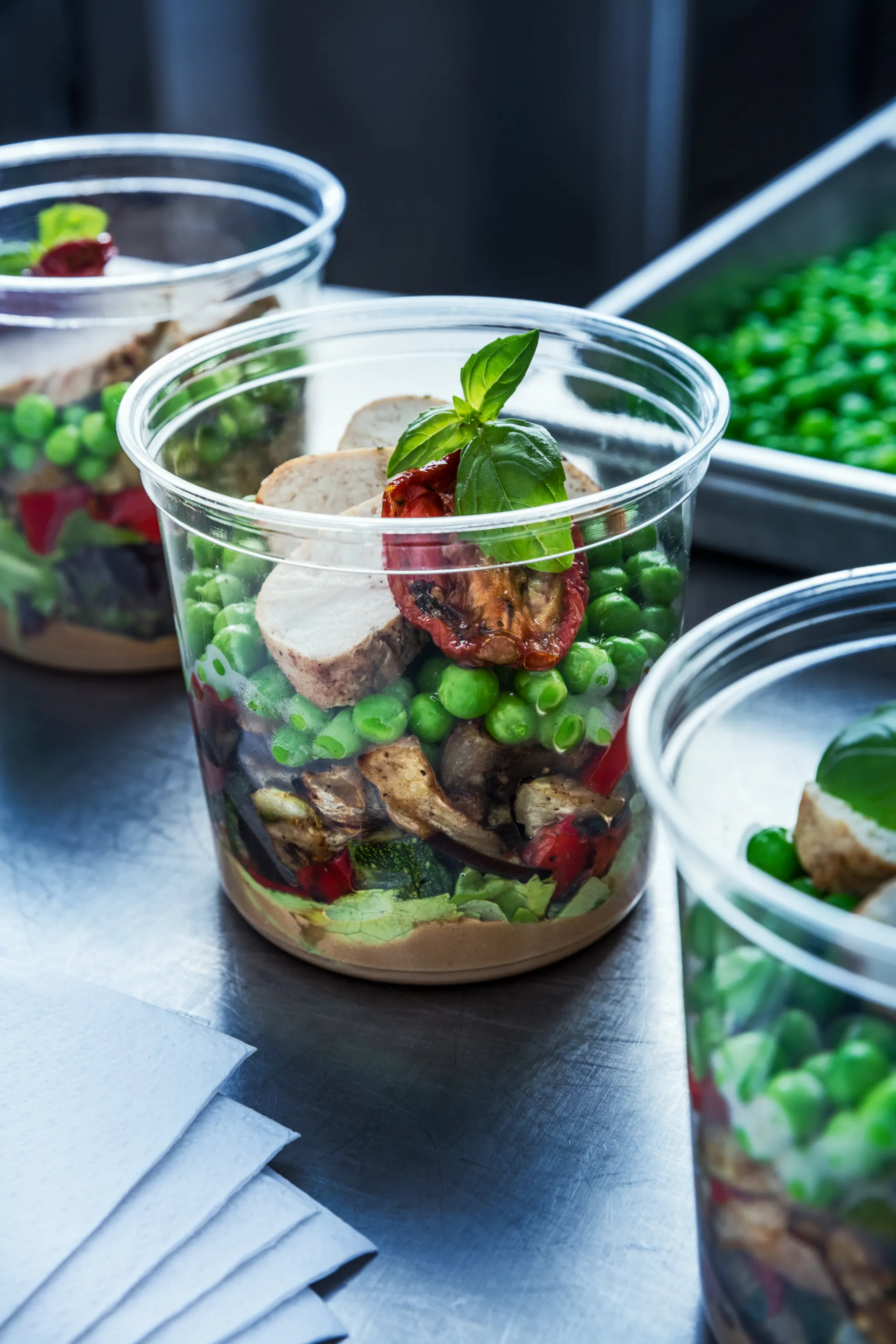 Salade de pois Maraîcher légumes grillés