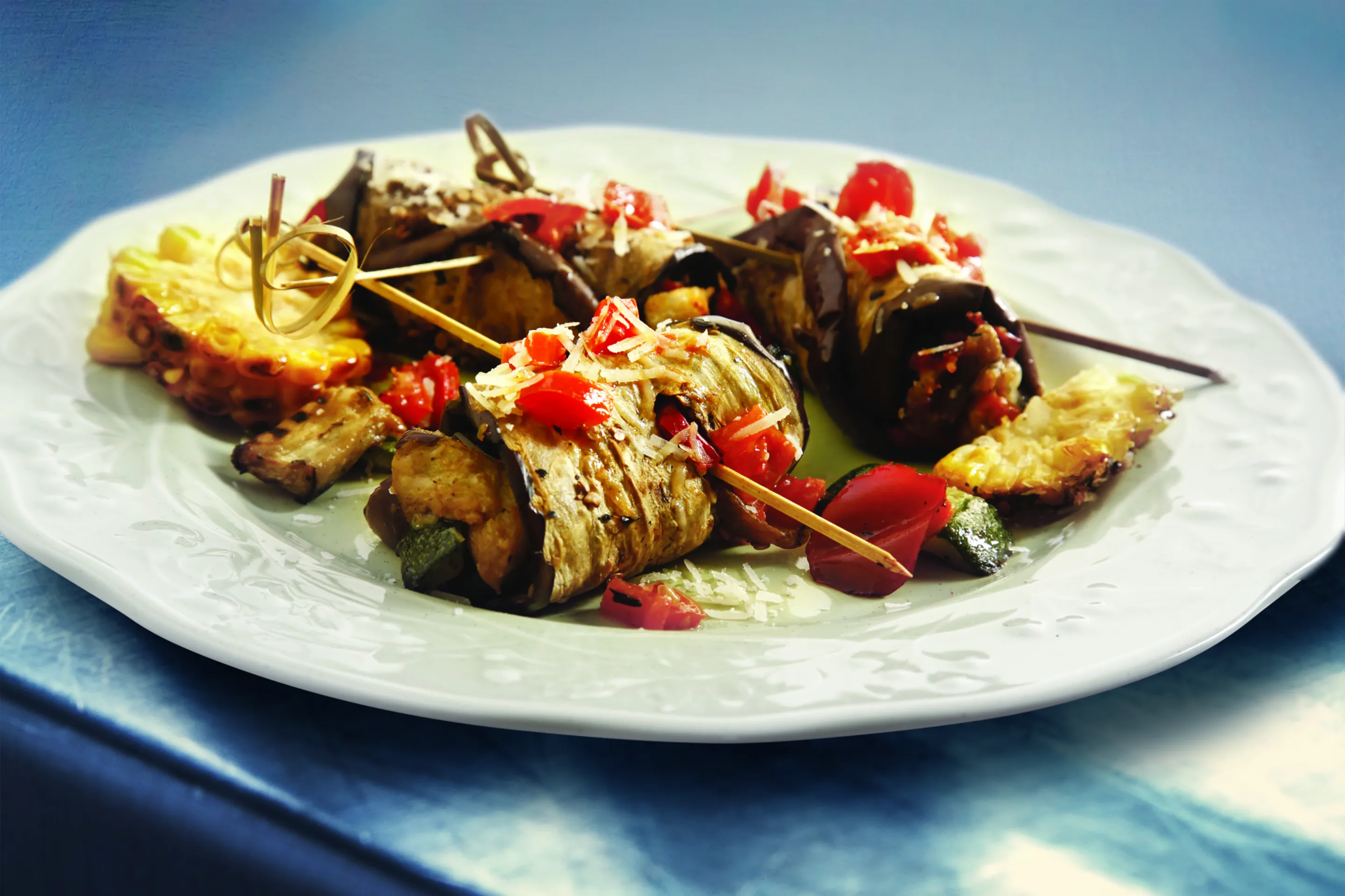 Involtini alla siciliana di melanzane grigliate