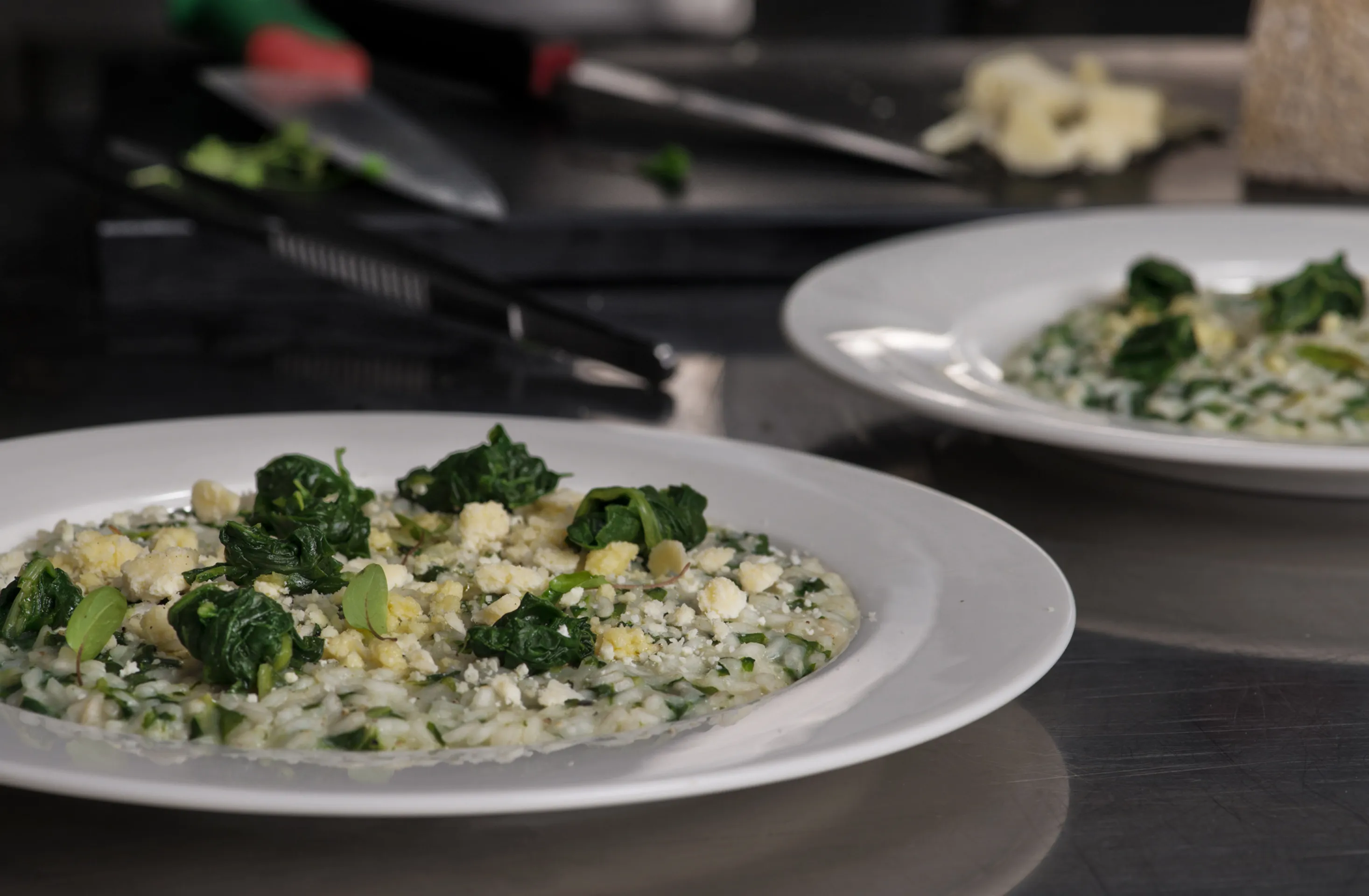 Risotto con bieta e formaggio castelmagno