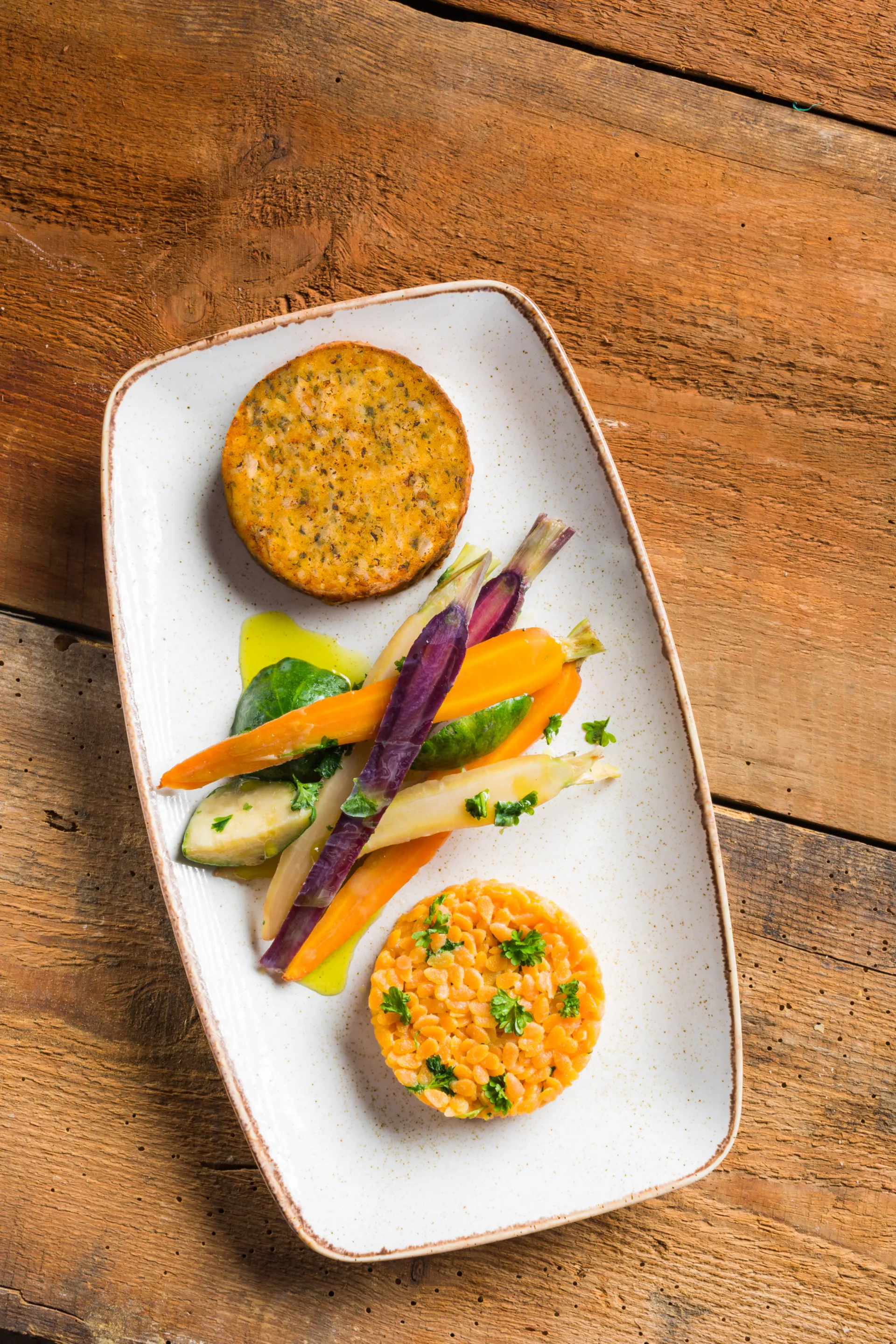 Vegeburger z Pepitkami z czerwonej soczewicy i serkiem mascarpone
