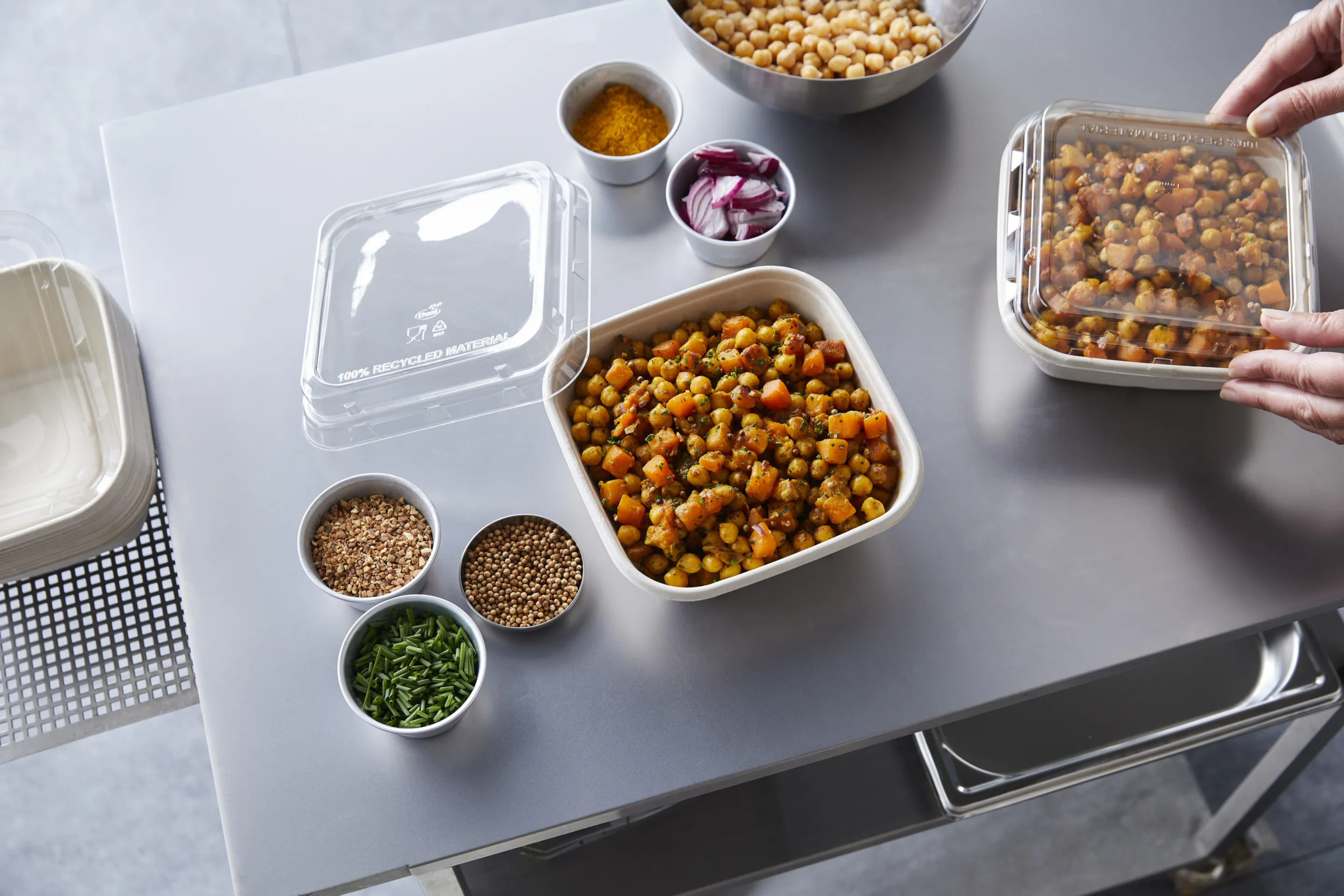 Salade de pois chiches et butternut à emporter