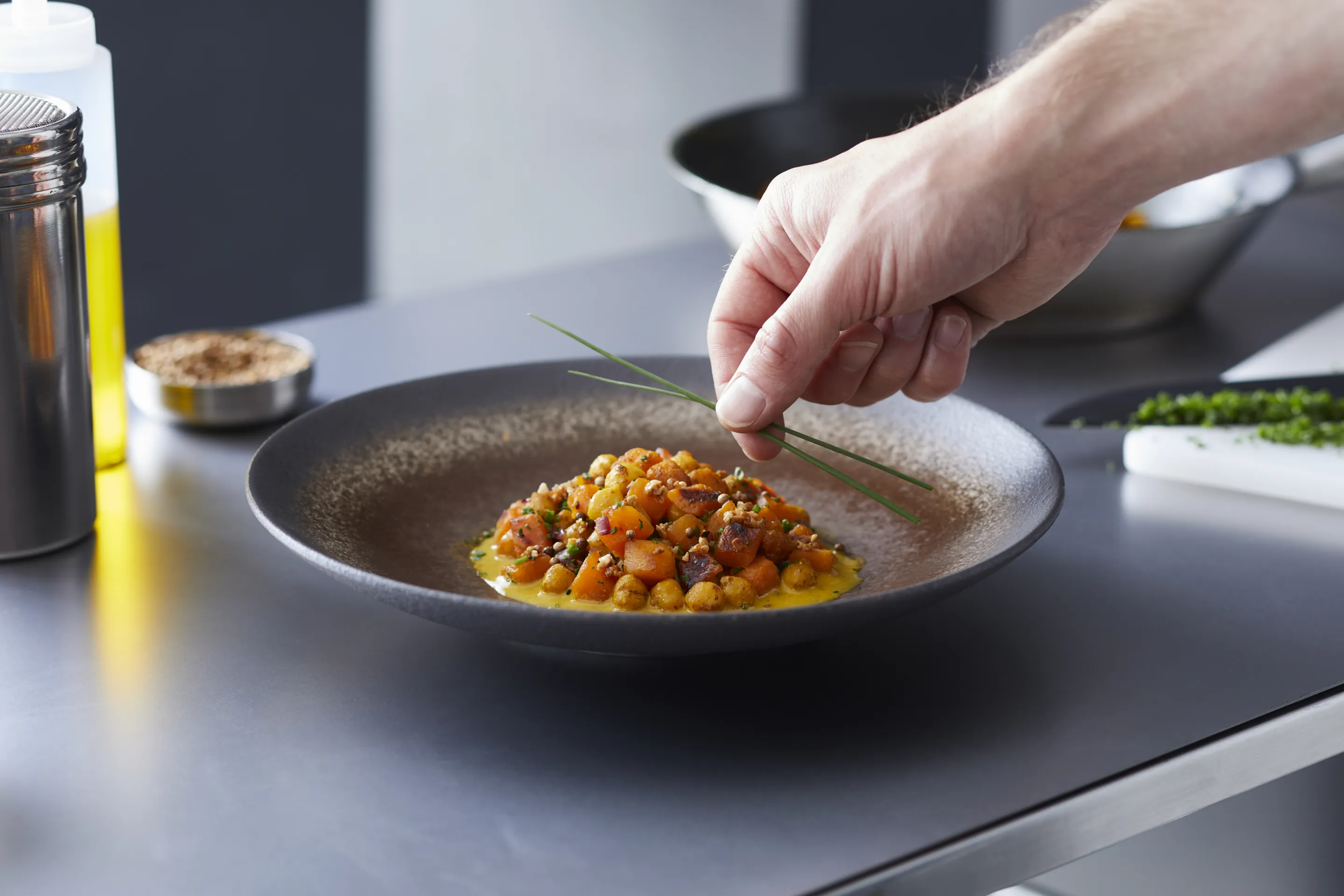 Pois chiches et butternut à l'indienne