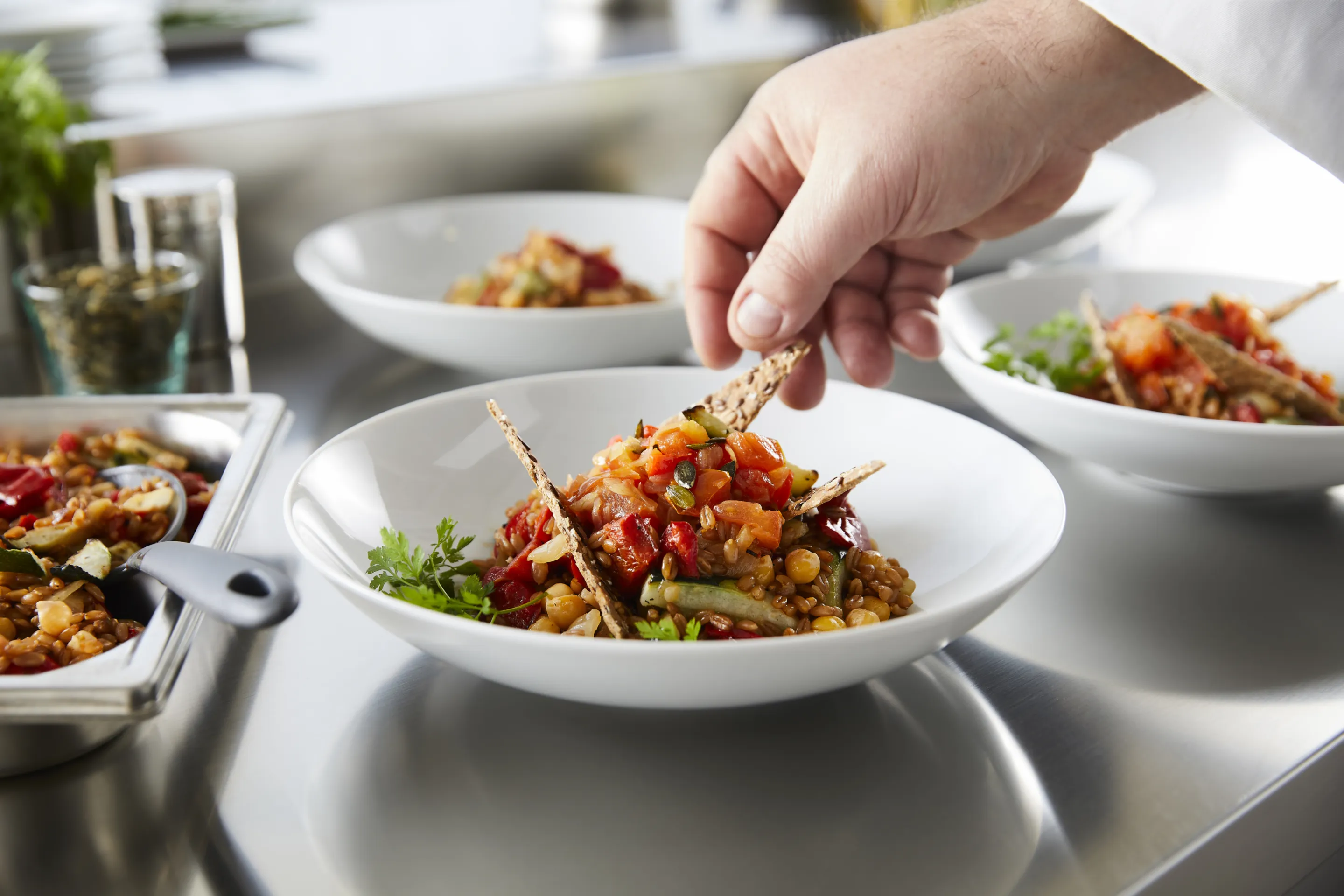 Poêlée estivale à l’épeautre et aux légumes grillés
