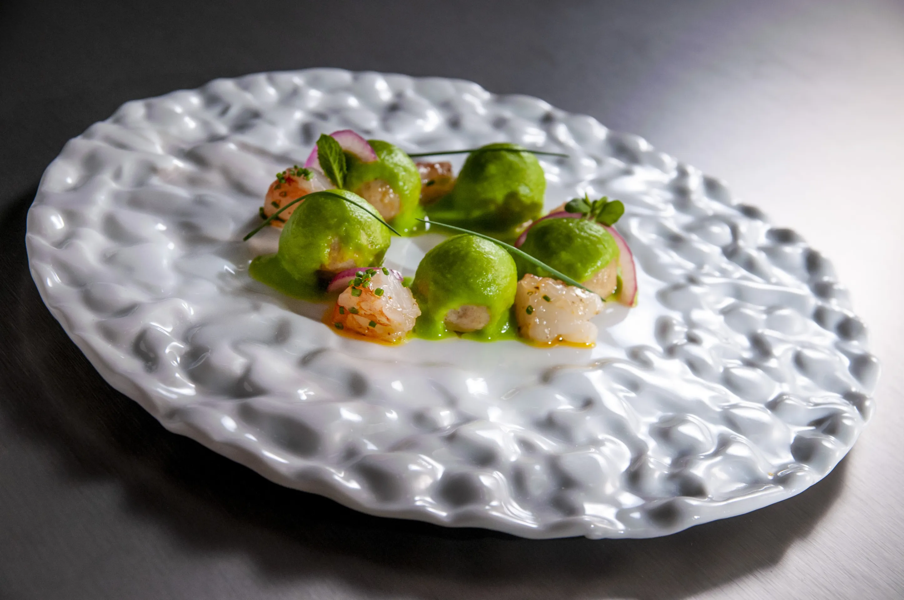 GNOCCHI DI RICOTTA CON PISELLI E GAMBERI