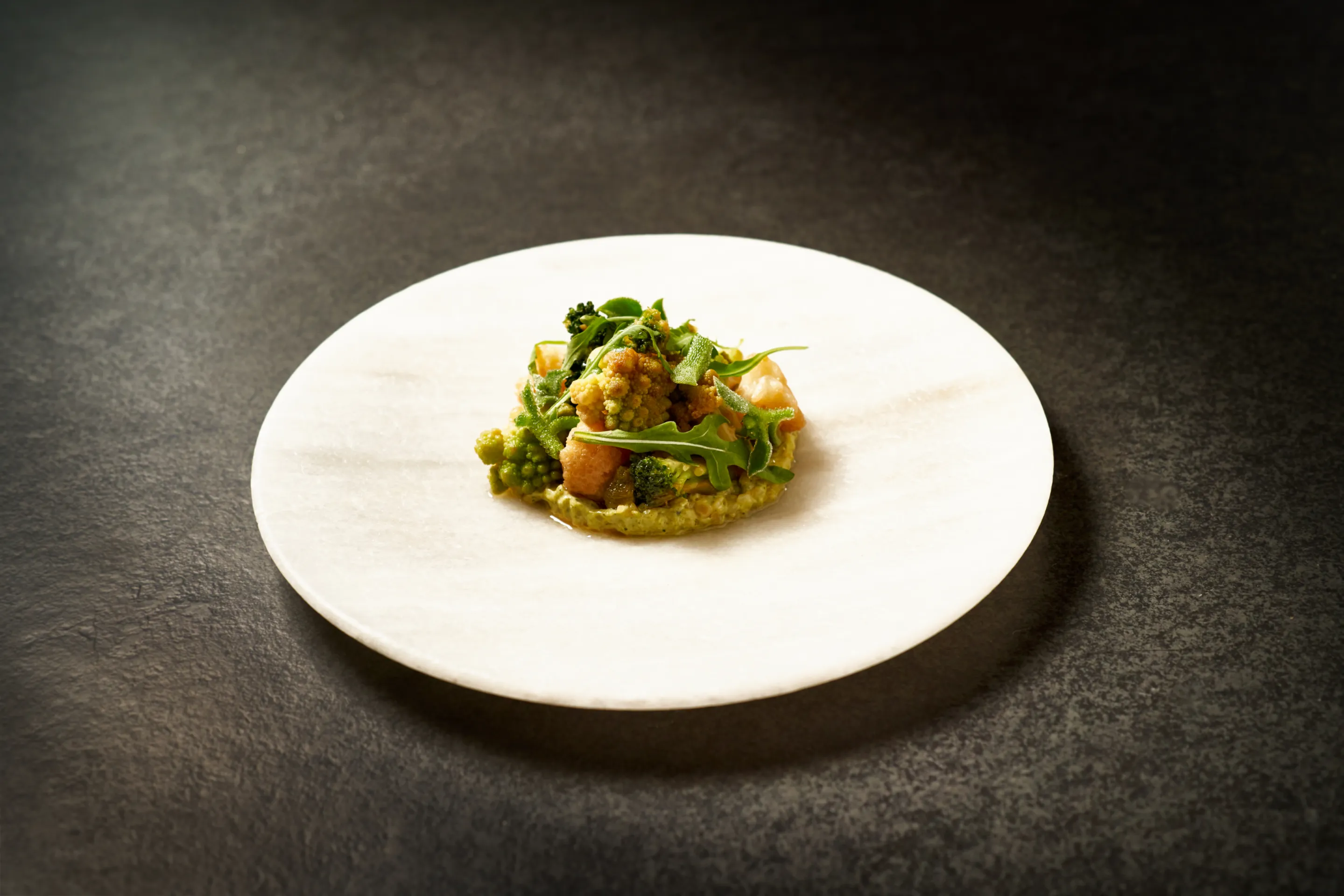Bulgur con pesto y coles de bruselas