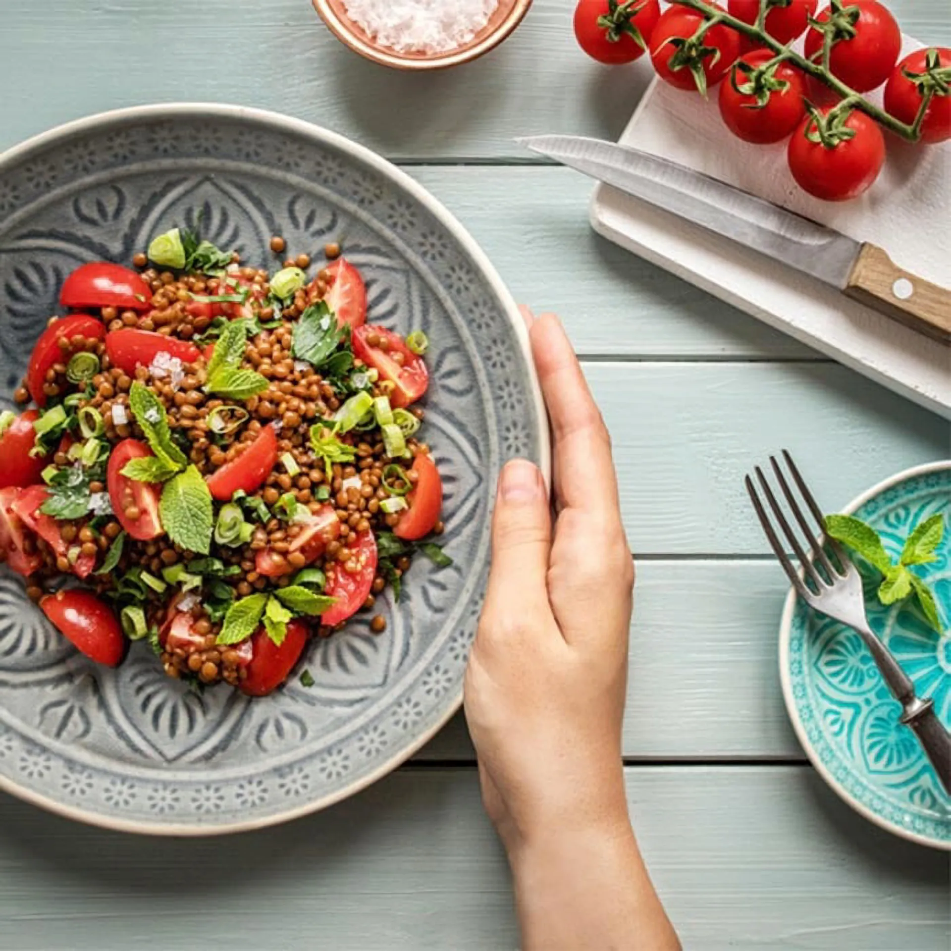 Čočkový tabbouleh