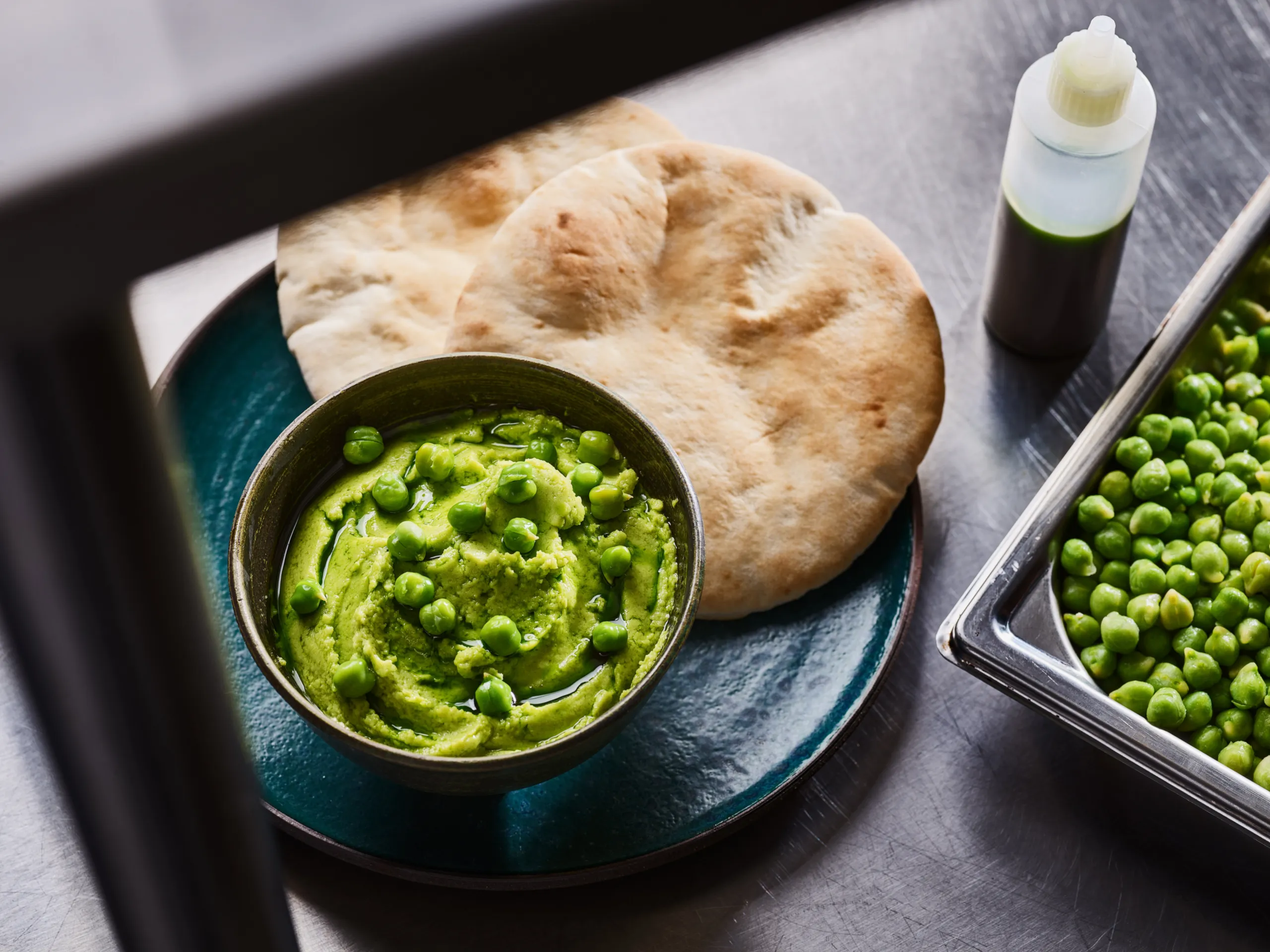 Houmous de pois chiches verts