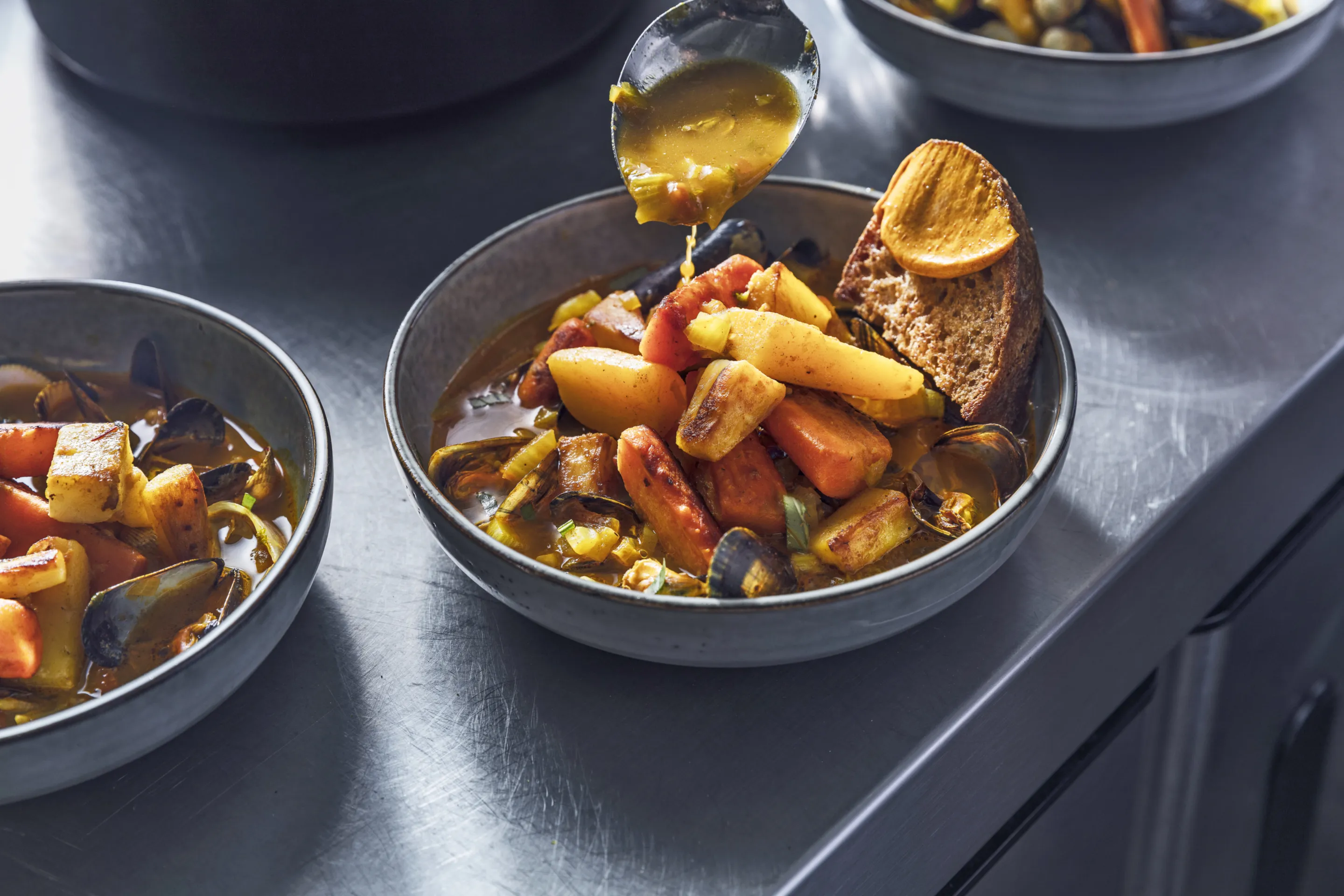 Légumes d’antan façon bouillabaisse