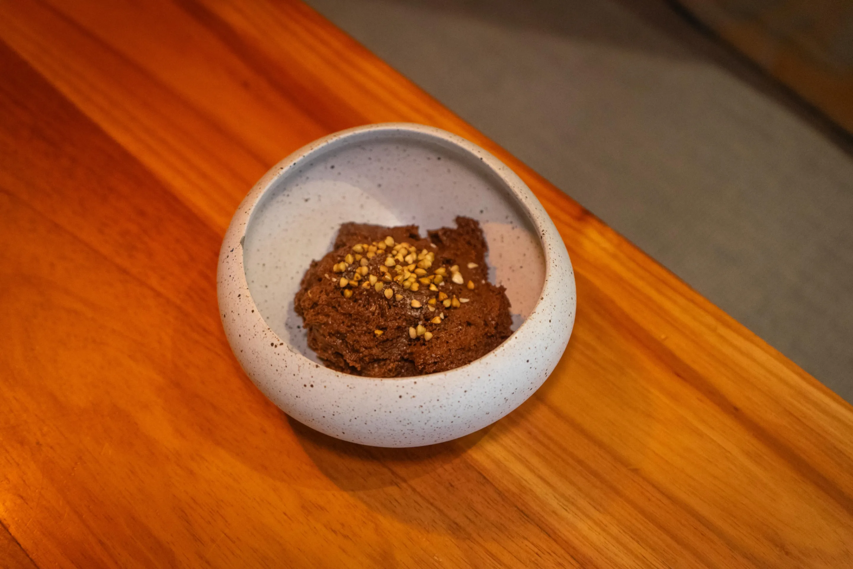 Mousse de chocolate com trigo sarraceno