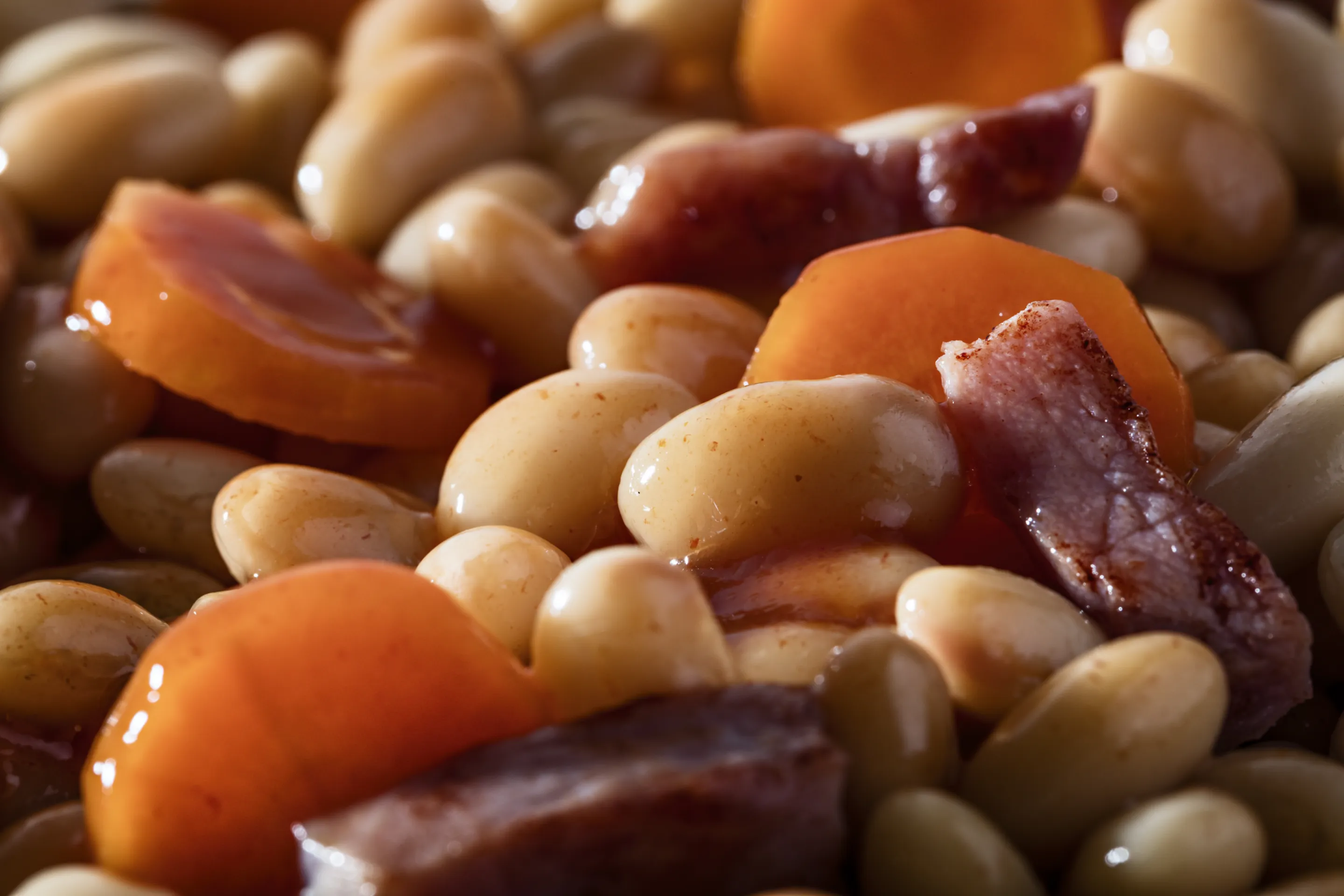 Poêlée de haricots blancs cuisinés à la graisse d'oie