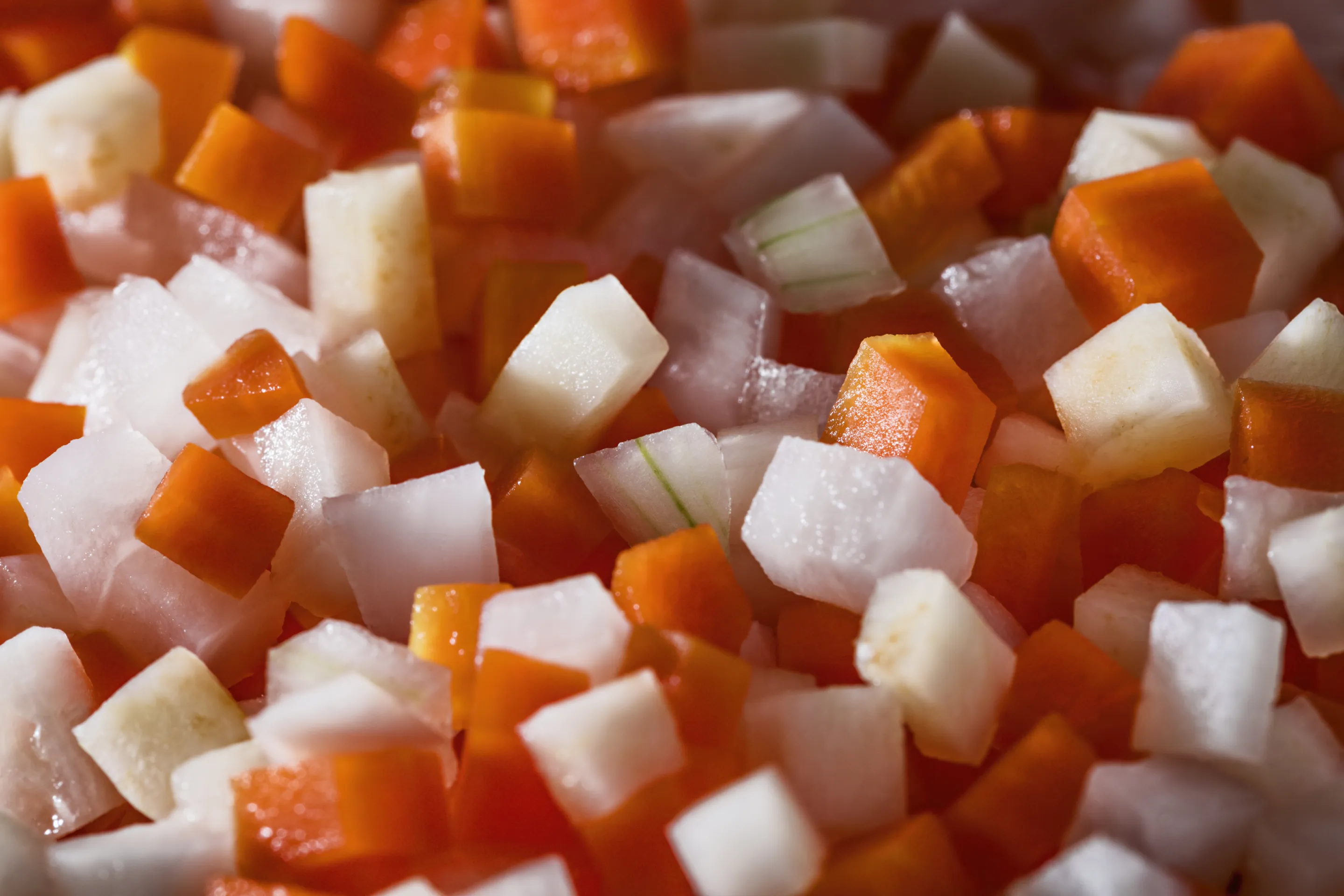 Mélange de brunoise de légumes