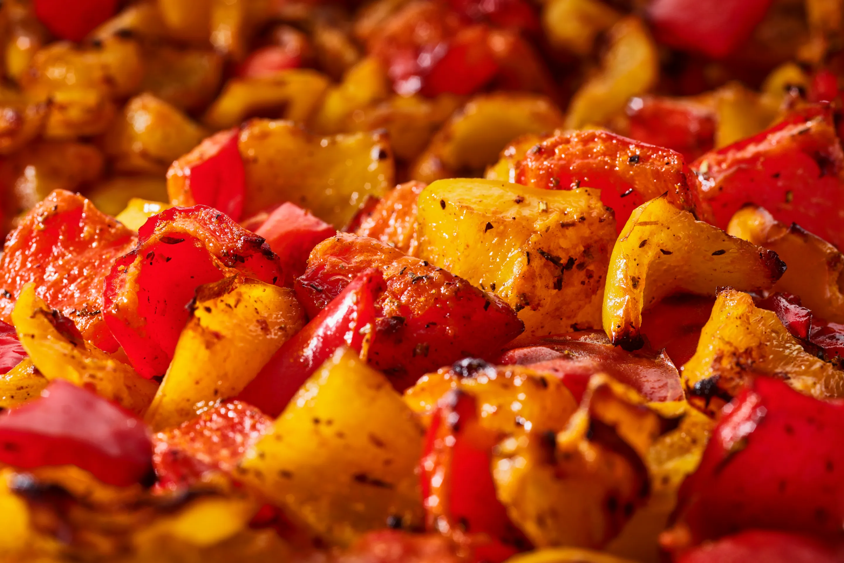 Duo de poivrons rôtis au paprika et romarin