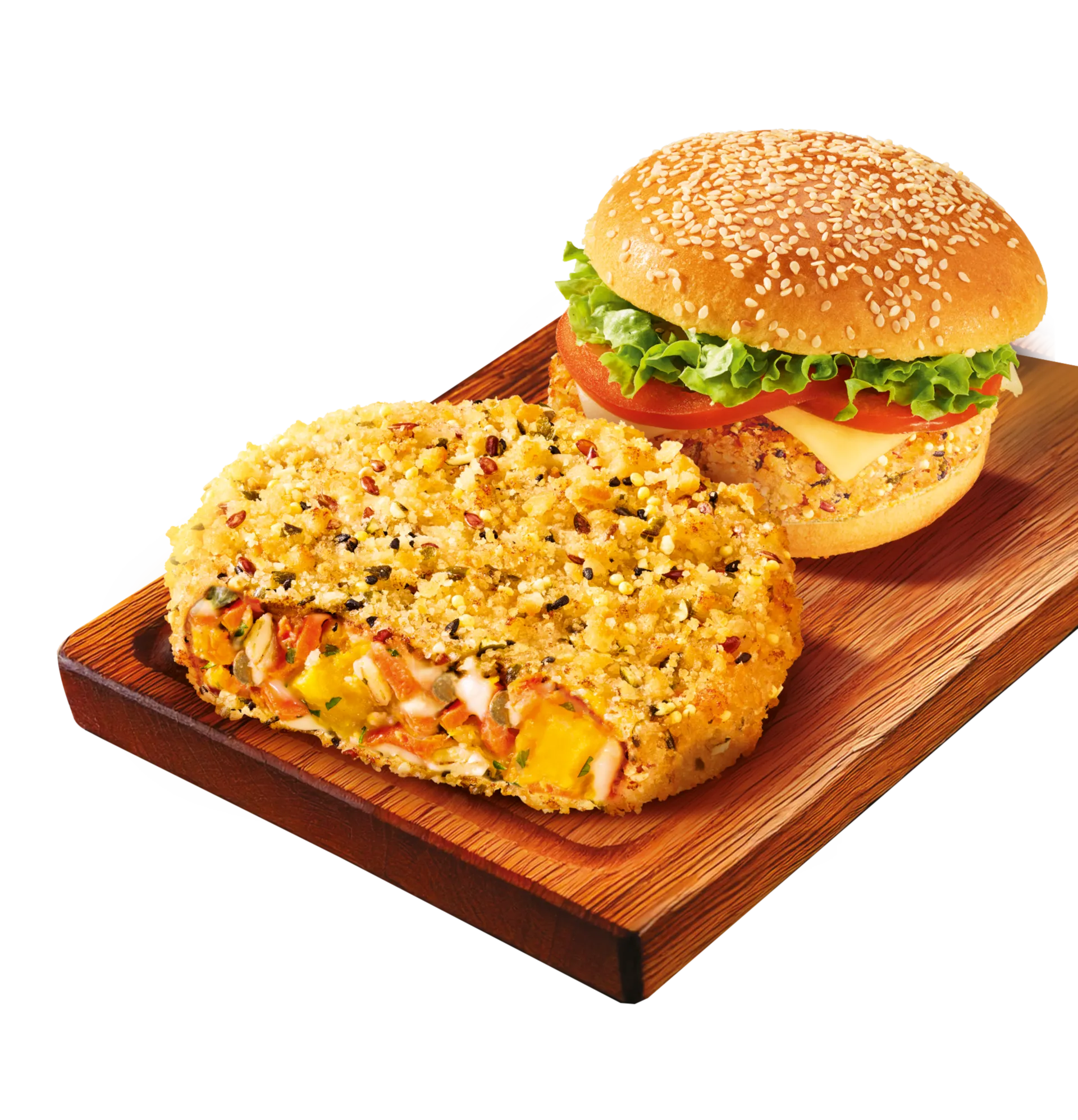Burger di Zucca carote e lenticchie