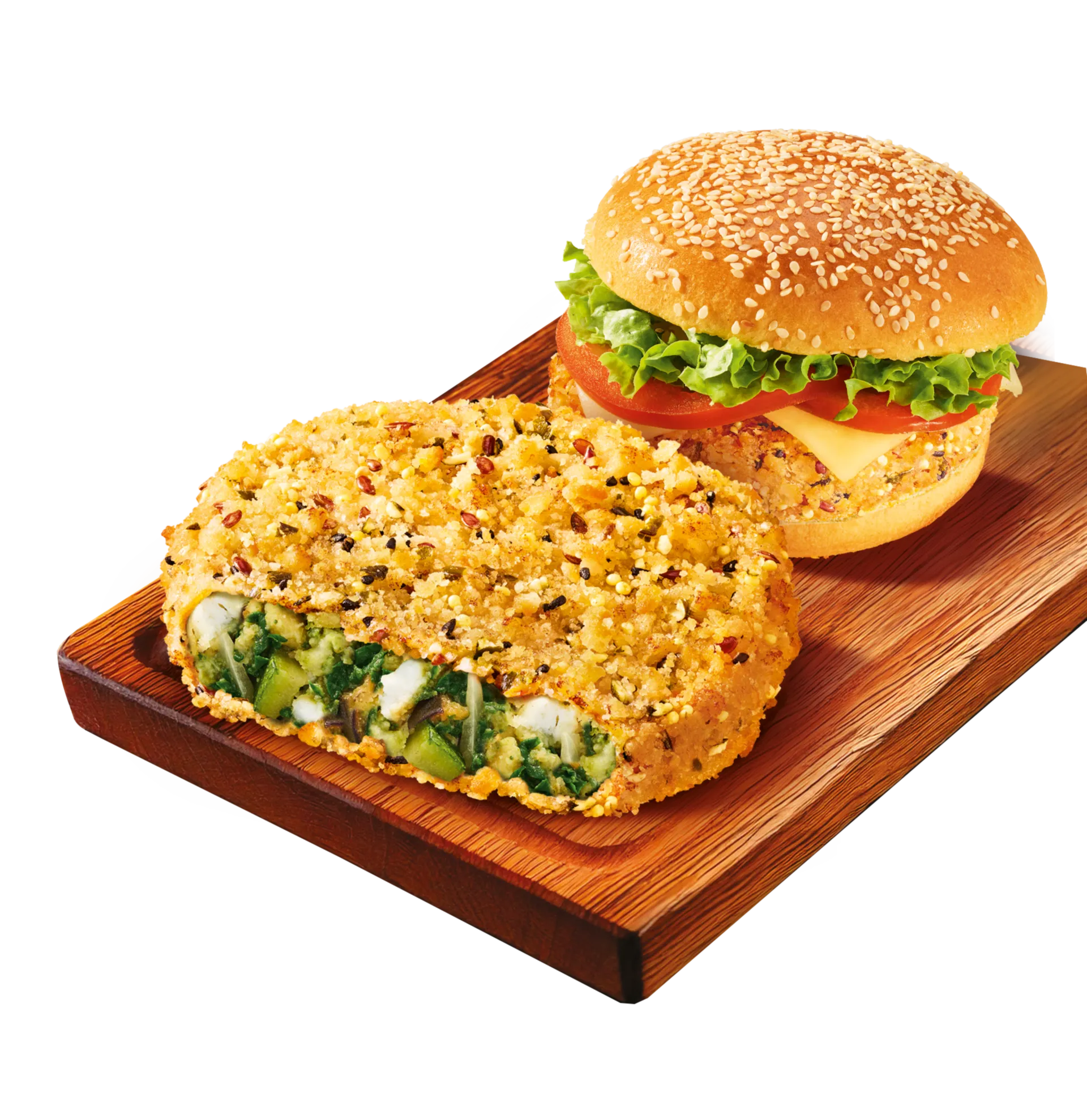 Burger di Spinaci, zucchine di formaggio di capra