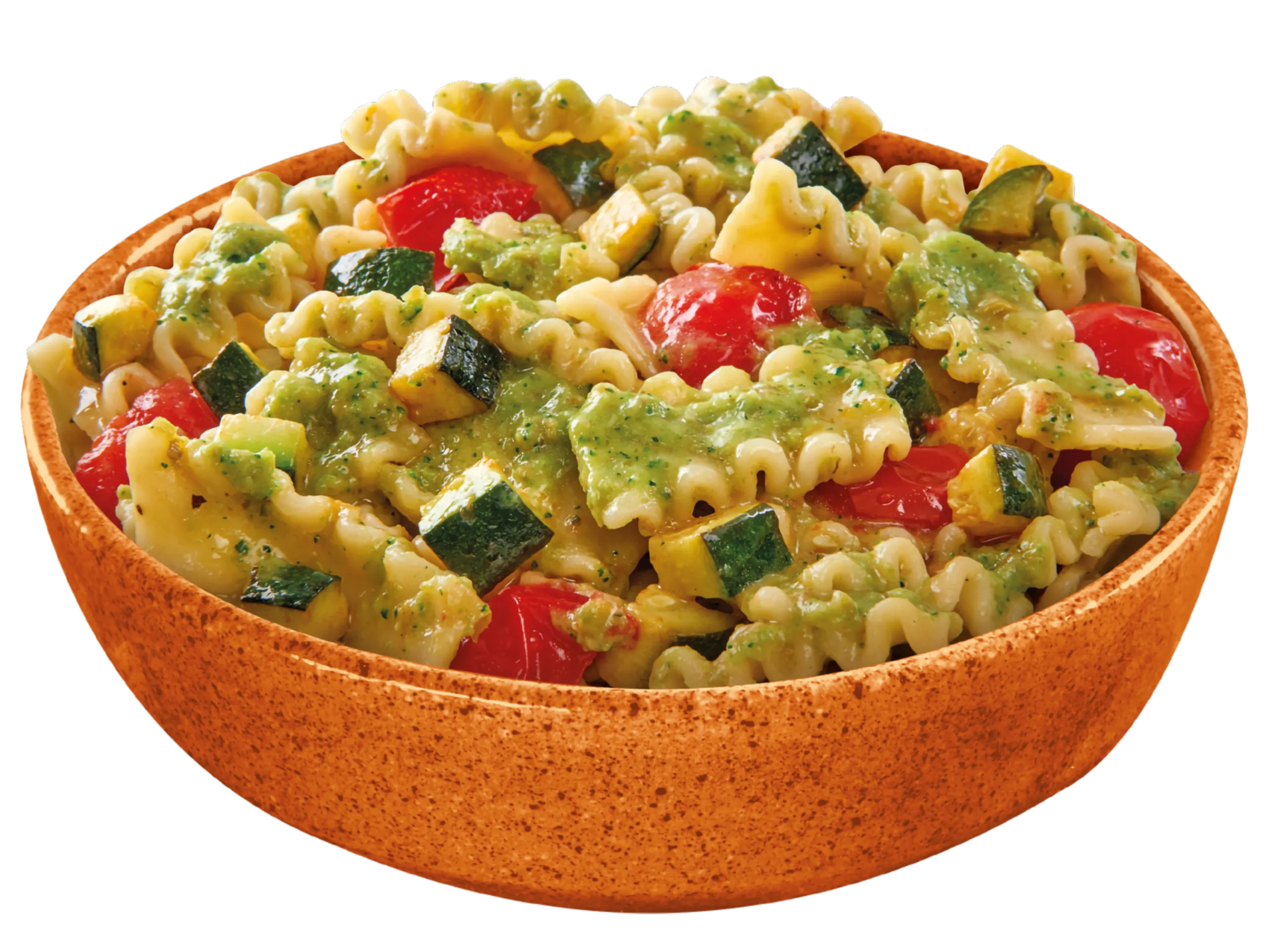 Mafalde con Zucchine e Pomodori, con sugo di Zucchine e Capperi a parte