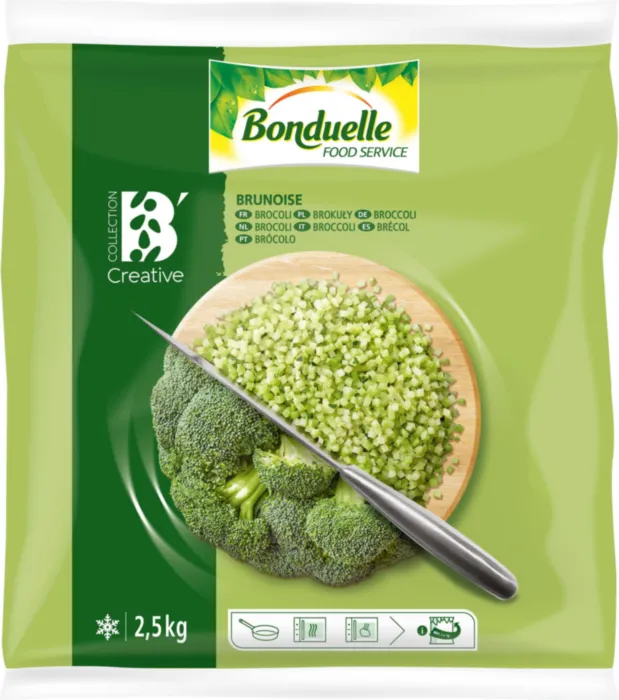 Zeleninové kostičky brunoise - brokolice Zeleninové kostičky brunoise - brokolice