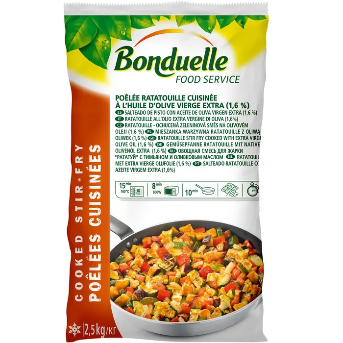 Gemüsepfanne Ratatouille mit nativem Olivenöl extra (2,2%) Gemüsepfanne Ratatouille mit nativem Olivenöl extra (2,2%)