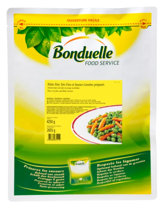 Petits pois très fins et jeunes carottes préparés COMMERCE EQUITABLE FR
