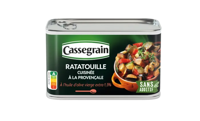 Ratatouille cuisinée à la Provençale à l'huile d'olive vierge-extra 1,5%