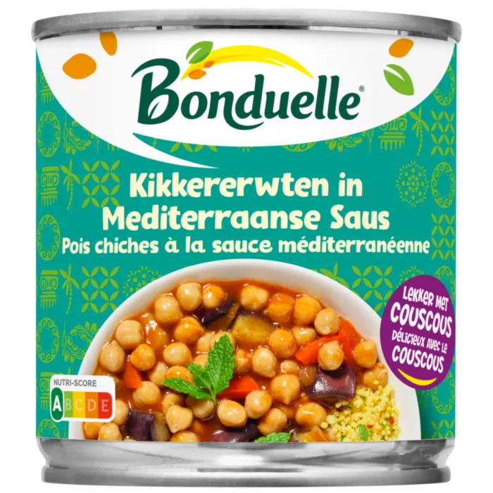 Kikkererwten in Mediterraanse saus