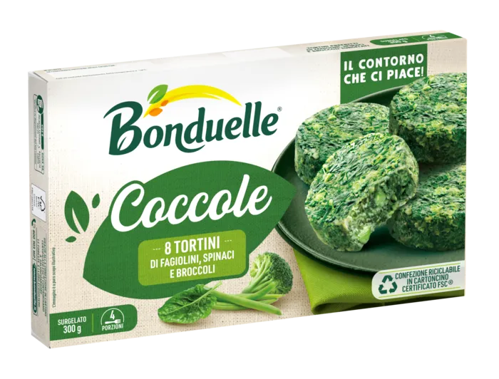 Coccole fagiolini spinaci e broccoli