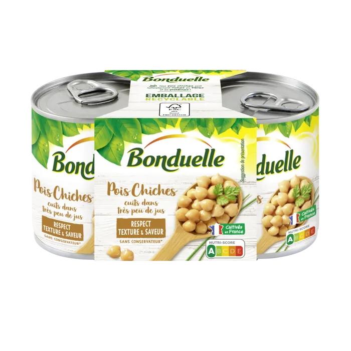 Pois chiches cuits dans très peu de jus 1/4x2