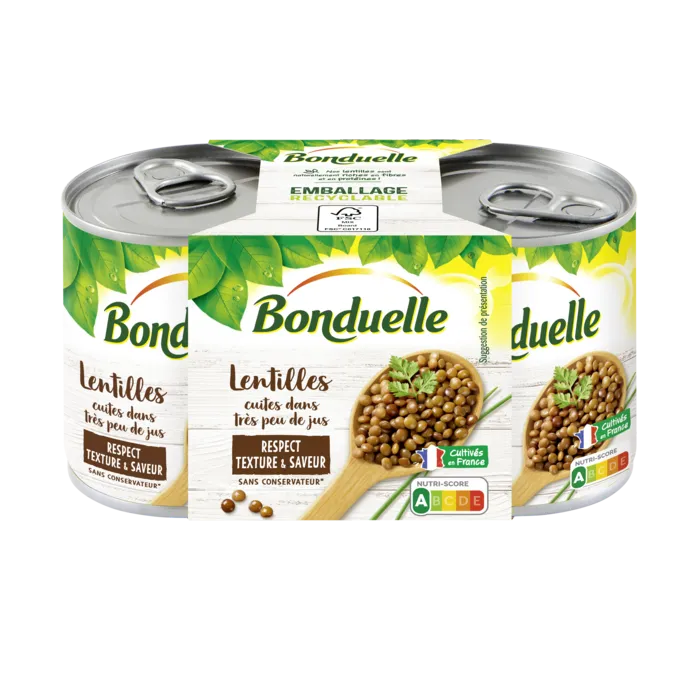 Lentilles cuites dans très peu de jus 1/4x2