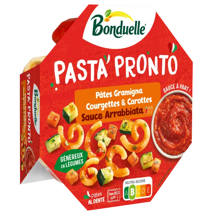 Pasta Pronto - Pâtes Gramigna, Courgettes & Carottes, Sauce Arrabbiata