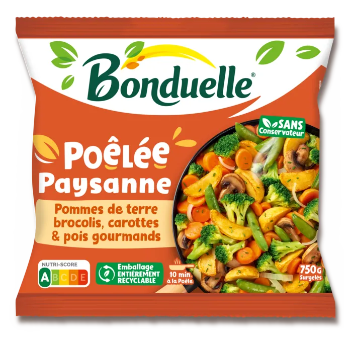 Poêlée Paysanne - Brocolis, Carottes, Pommes de terre, Pois gourmands