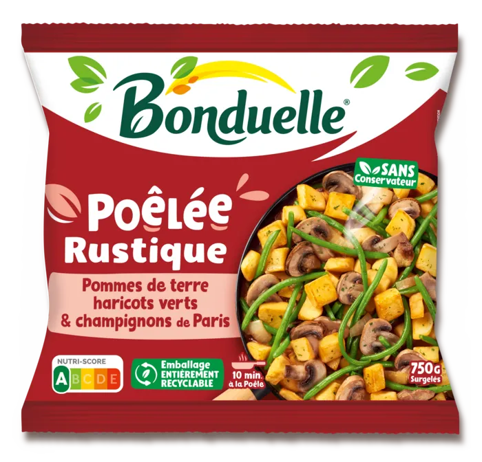 Poêlée La Rustique -Pommes de terre, haricots verts, champignons de Paris