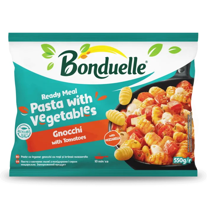 Ready Meal Paste cu legume: Gnocchi cu roșii și brânză mozzarella