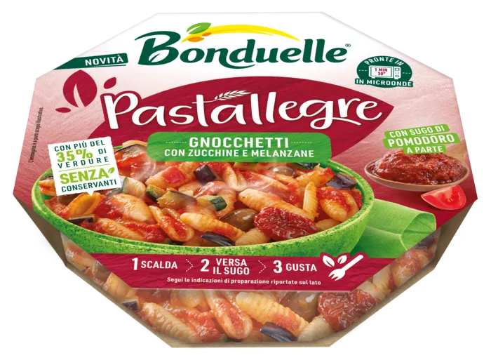 Gnocchetti con Zucchine e Melanzane, con sugo di Pomodoro a parte - Pastallegre