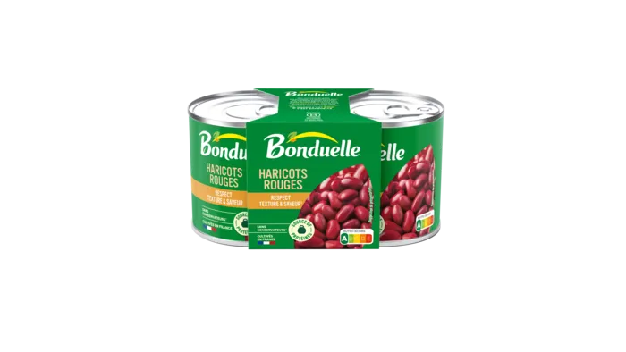 Haricots rouges cuits dans très peu de jus 1/4x2