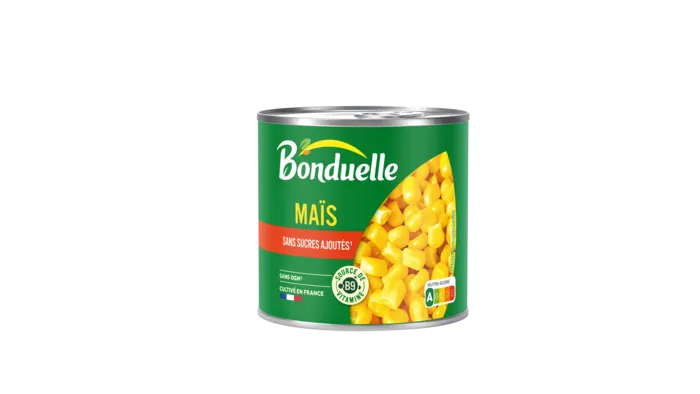 Maïs sans sucres ajoutés