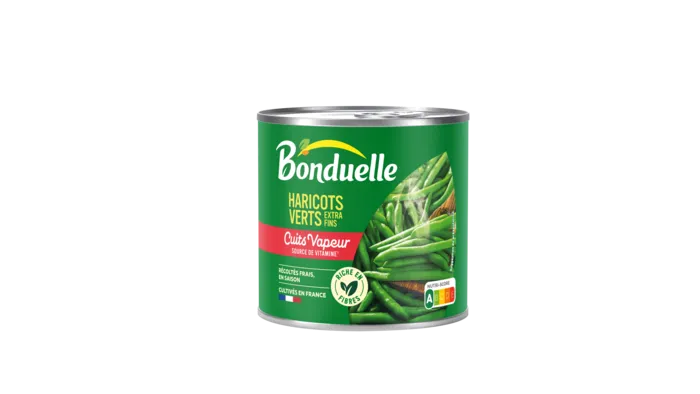 Haricots verts extra fins cuits à la vapeur