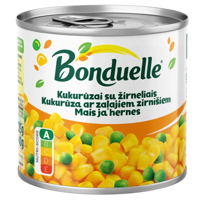 Kukurūzai su žirneliais