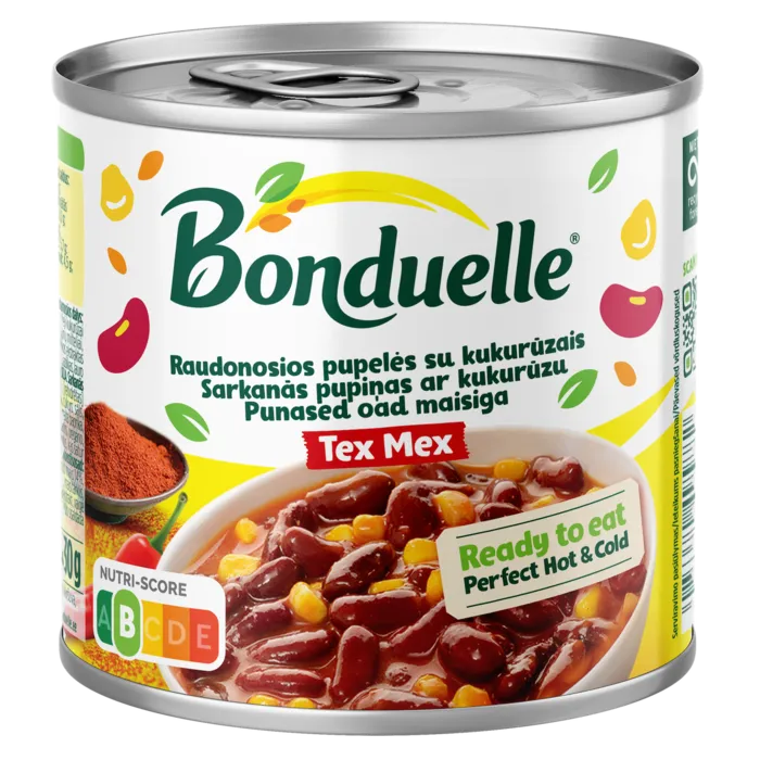 Raudonosios pupelės su kukurūzais