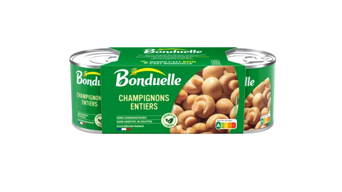 Le Champignon entier, sans sulfite, sans additif et sans conservateur 1/4x3
