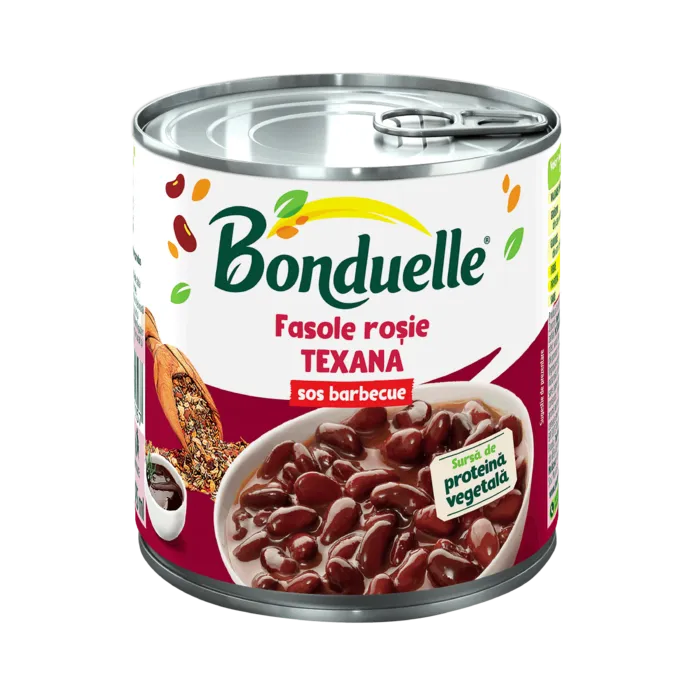 Texana, fasole roșie boabe, în sos barbecue