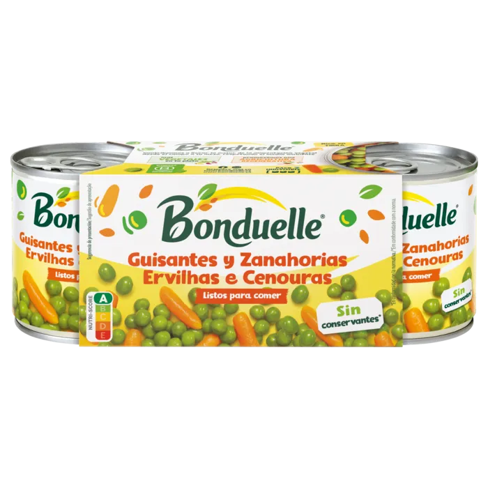 Guisantes y zanahorias baby