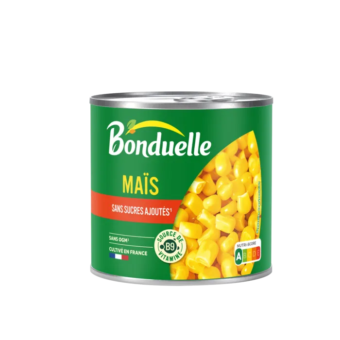 Maïs sans sucres ajoutés