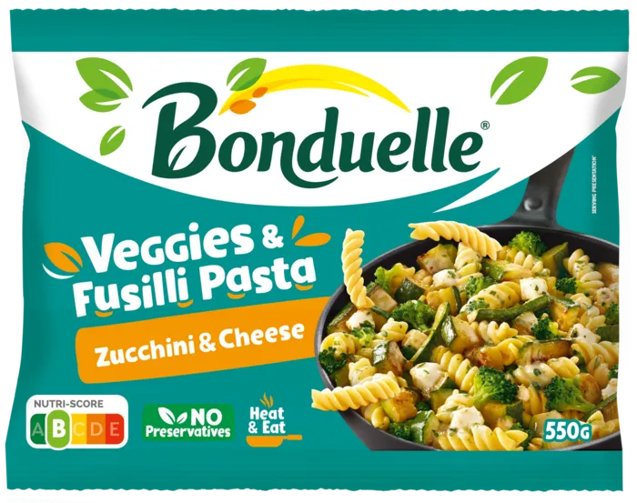 Fagyasztott Fussili cukkinivel és sajttal