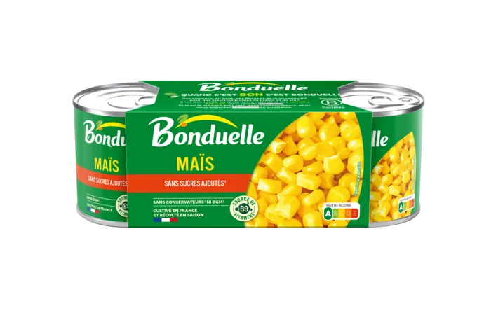 Maïs sans sucres ajoutés