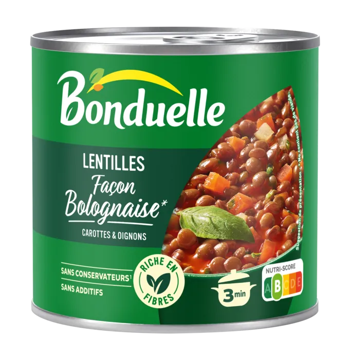 Lentilles façon bolognaise
