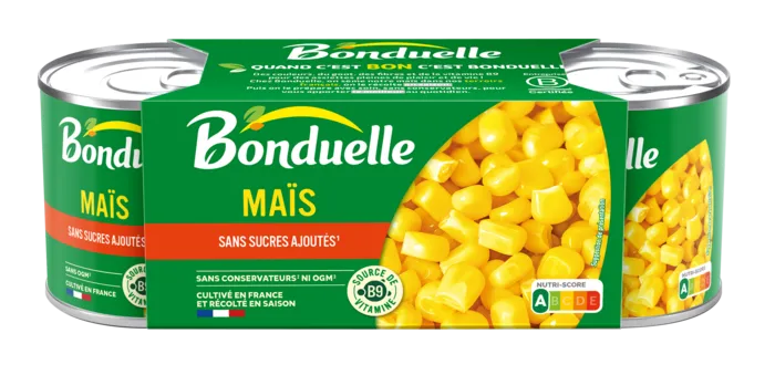 Maïs sans sucres ajoutés
