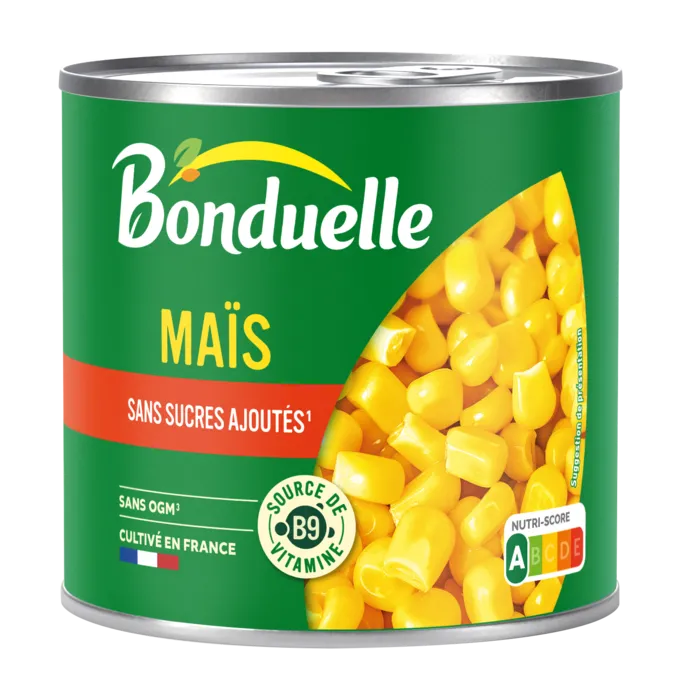 Maïs sans sucres ajoutés